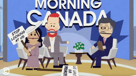 Un livre parodié plutôt violamment par la série South Park.
Capture d'écran d'un épisode de South Park parodie Meghan Markle et le prince Harry dans le dernier épisode "The Worldwide Privacy Tour". © Comedy Central/JLPPA/Bestimage 