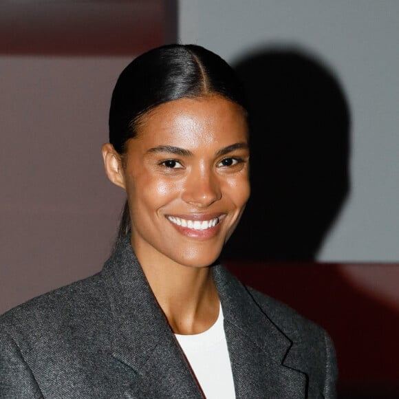 Semi-exclusif - Tina Kunakey - Front Row au défilé Marcia prêt-à-porter automne-hiver 2023/2024 lors de la Fashion Week de Paris (PFW), au Garage Amelot, à Paris, France, le 1er mars 2023. © Christophe Clovis/Bestimage