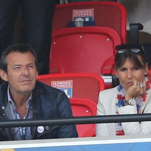 Jean-Luc Reichmann et sa femme Nathalie lors du match des 8ème de finale de l'UEFA Euro 2016 France-Irlande au Stade des Lumières à Lyon, France le 26 juin 2016. © Cyril Moreau/Bestimage