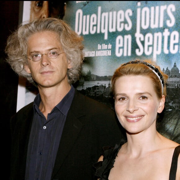 Santiago Amigorena et Juliette Binoche - Première du film "Quelques jours en septembre" à L'Elysée Biarritz.