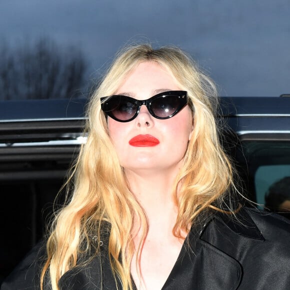 Elle Fanning - Défilé de mode prêt-à-porter automne-hiver 2023-2024 "Alexander McQueen" aux Invalides lors de la Fashion Week de Paris. Le 4 mars 2023. © Veeren-Christophe Clovis / Bestimage