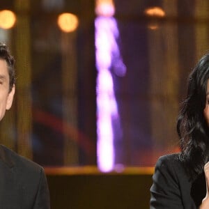 Marc Lavoine et Souad Massi - 29ème édition du Téléthon 2015 à l'hippodrome de Longchamp à Paris le 5 décembre 2015. Ce grand marathon caritatif en faveur de la recherche sur les maladies rares, s'est achevé dans la nuit avec plus de 80 millions d'euros de promesses de dons au compteur, a annoncé l'Association Française contre les Myopathies (AFM-Téléthon). © Coadic Guirec / Bestimage