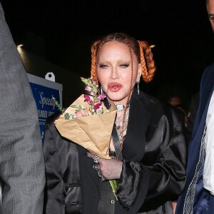 A peine sa rupture avec Andrew Darnell annoncée que Madonna aurait déjà retrouvé chaussure à son pied
Exclusif - Madonna à l'after-party au club "Delilah" lors de la 65ème édition de la cérémonie des "Grammy Awards" à Los Angeles. 