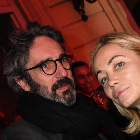 Emmanuelle Béart et son mari Frédéric Chaudier - 10e anniversaire de l'agence audiovisiuelle "Flair production" à l'hôtel "Le Marois" à Paris le 28 mars 2019. © Coadic Guirec/Bestimage