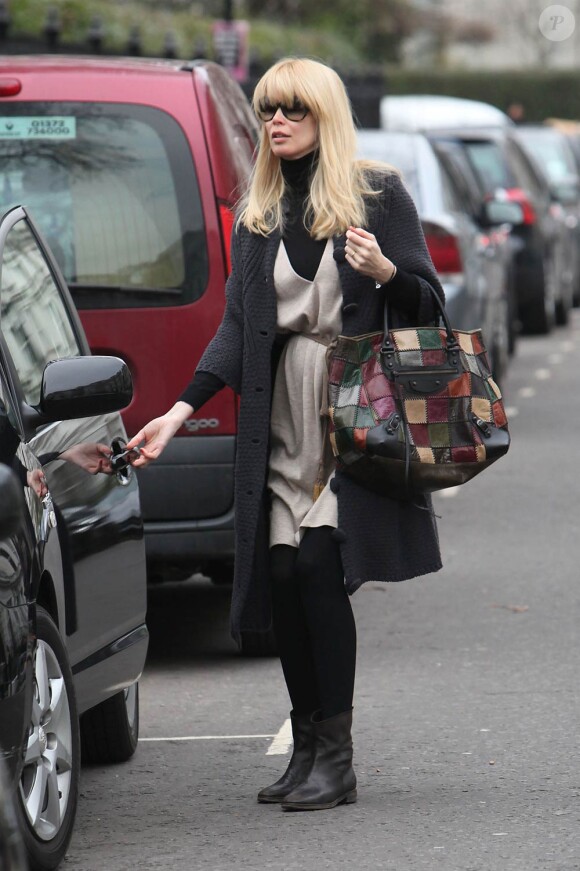 Claudia Schiffer à Londres, le 23 février 2010