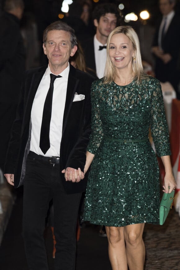 Frédéric Saldmann et sa femme Marie arrivent au dîner de la 43e cérémonie des César au Fouquet's à Paris, le 1er mars 2018. © Pierre Perusseau/Bestimage