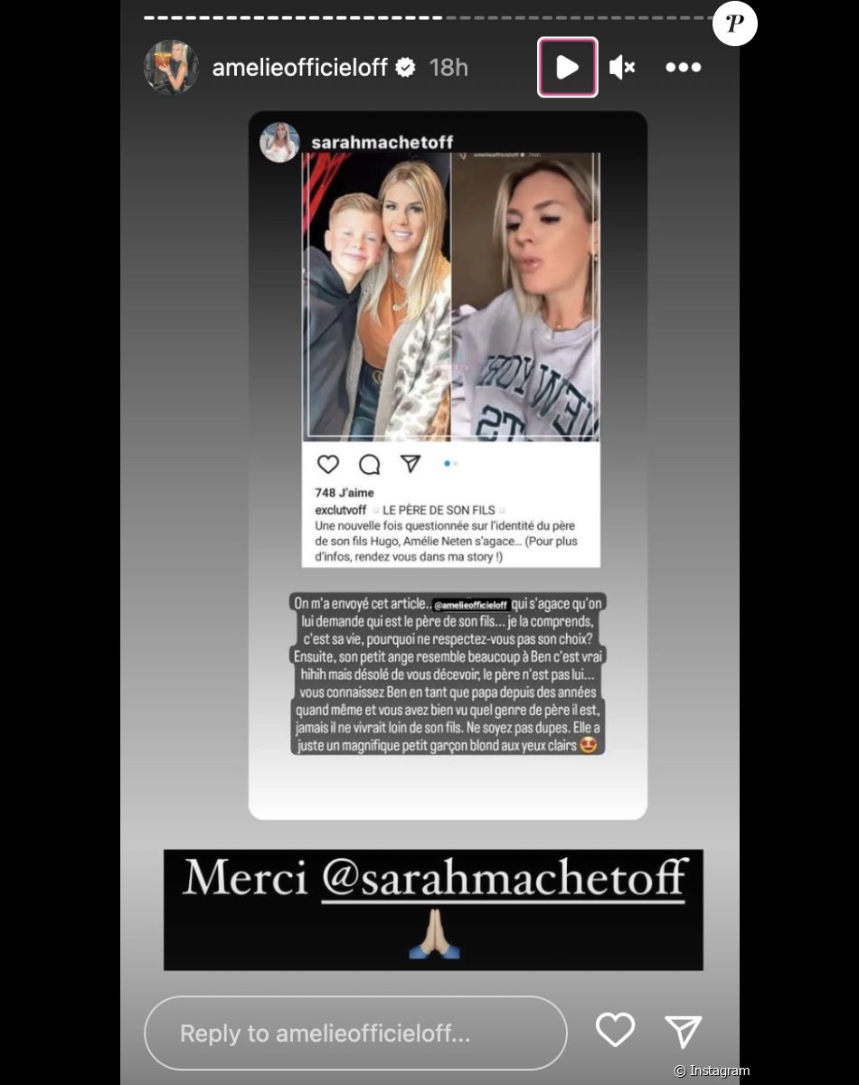 Amelie Neten Pere De Son Fils Amélie Neten, l'identité du père de son fils enfin révélée ? Un ex-candidat  de télé-réalité soupçonné, sa femme réagit - Purepeople
