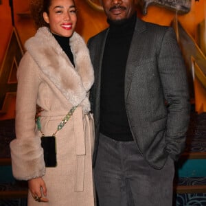 Exclusif - Harry Roselmack et sa compagne Jade Chantelle à la générale de la comédie musicale "Al Capone" aux Folies Bergère à Paris le 9 février 2023. © Veeren / B. Rindoff / Bestimage 