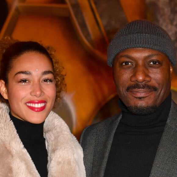 Exclusif - Harry Roselmack et sa compagne Jade Chantelle à la générale de la comédie musicale "Al Capone" aux Folies Bergère à Paris le 9 février 2023. © Veeren / B. Rindoff / Bestimage 