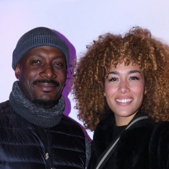 Exclusif - Harry Roselmack et sa compagne Jade Chantelle (Boinet) - Soirée "Karine & Nina Party" à l'hôtel Renaissance Paris République Hotel à Paris le 8 décembre 2022. © Rachid Bellak / Bestimage  