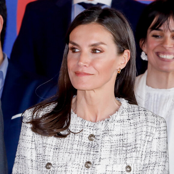 La reine Letizia d'Espagne assiste à la deuxième étape du "Tour del Talento" à Valladolid, le 14 mars 2023.