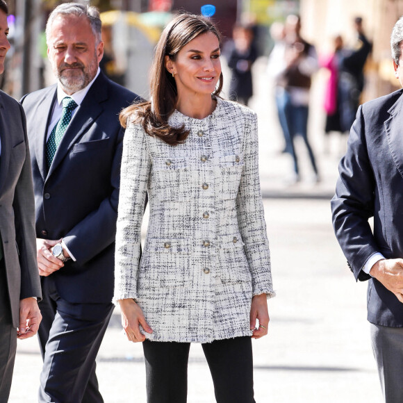 La reine Letizia d'Espagne assiste à la deuxième étape du "Tour del Talento" à Valladolid, le 14 mars 2023.