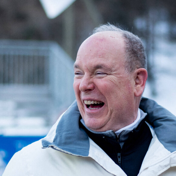 Le prince Albert II de Monaco lors du Championnat du monde IBSF de bobsleigh à Saint-Moritz, Suisse, le 3 février 2023. © Imago/Panoramic/Bestimage