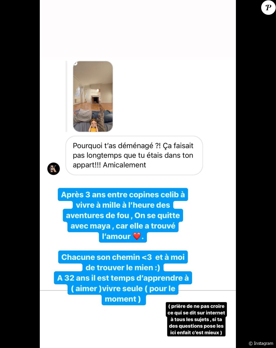 En story, elle a notamment expliqué pourquoi elle a pris cette décision.
Kelly Vedovelli déménage.