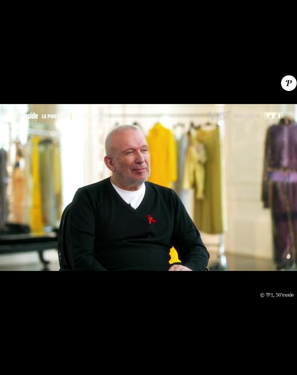 Jean-Paul Gaultier dans le portrait de la semaine de "50'inside" sur TF1, samedi 18 mars 2023.