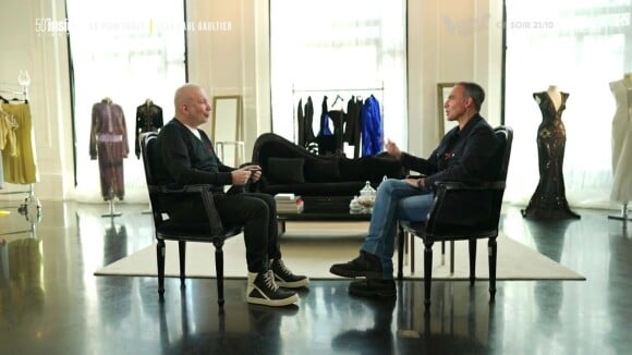 Jean-Paul Gaultier dans le portrait de la semaine de "50'inside" sur TF1, samedi 18 mars 2023.
