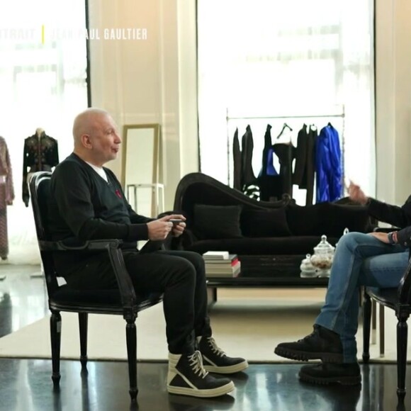 Jean-Paul Gaultier dans le portrait de la semaine de "50'inside" sur TF1, samedi 18 mars 2023.