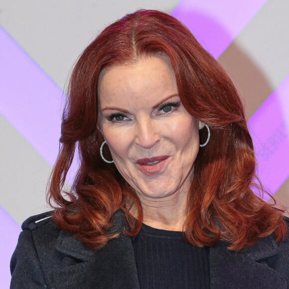 L'actrice Marcia Cross au festival Series Mania à Lille quelques minutes avant l'annulation de la soirée en raison de l'arrivée de manifestants contre la réforme des retraites. Lille le 21 mars 2023. © Stephane Vansteenkiste / Bestimage 