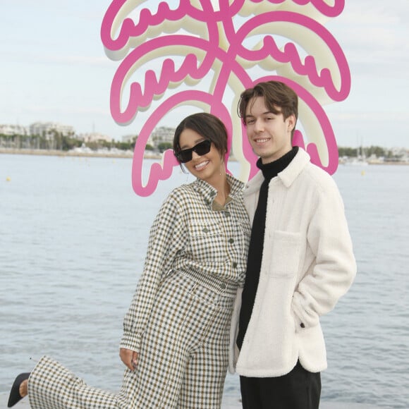 Léna Mahfouf, dite Léna Situations, Seb la Frite Les créateurs de contenu Photocall sur le ponton de l'Hôtel Barrière Le Majestic La 4ème édition de CANNESERIES à Cannes vendredi 8 octobre 2021. © Christophe Aubert via Bestimage 