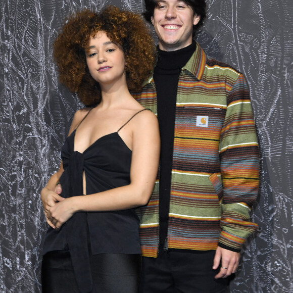 Lena Situations (Lena Mahouf) et son compagnon Sébastien Frite - Vernissage de l'exposition Ruinart "Promenade en Champagne" au Carreau du Temple à Paris, le 9 mars 2023 © Giancarlo Gorassini / Bestimage