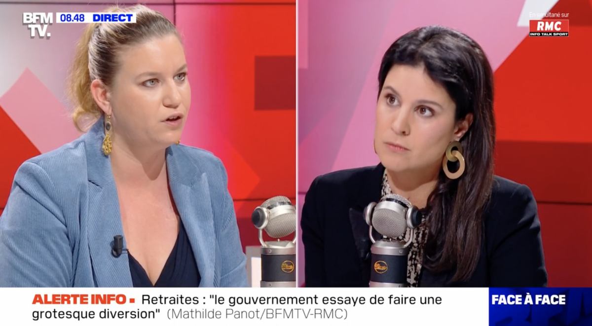 Vidéo Apolline de Malherbe a reçu la membre LFI Mathilde Panot dans