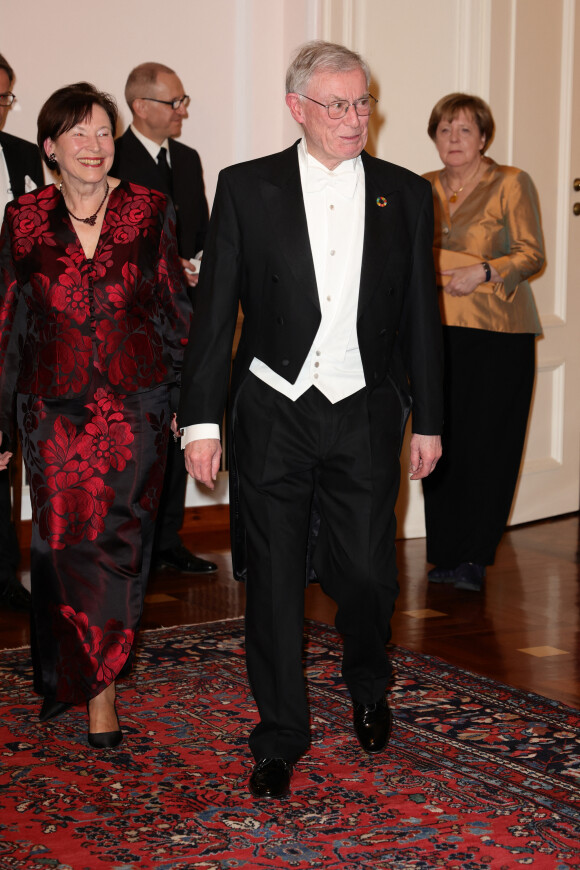 L'ancien président allemand Horst Köhler et sa femme Eva - Personnalités au dîner d'état donné par le président allemand et sa femme en l'honneur du roi d'Angleterre et de la reine consort, au Château Bellevue à Berlin, à l'occasion du premier voyage officiel du roi d'Angleterre en Europe. Le 29 mars 2023