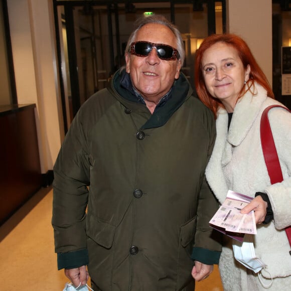 Exclusif - Gilbert Montagné et sa femme Nikole Montagné - Laurent Gerra joue son spectacle "Sans Modération", Salle Pleyel à Paris le 9 janvier 2022 © Bertrand Rindoff Petroff / Bestimage