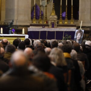 Intérieur église - Obsèques de Marion Game en l'église Saint Roch à Paris le 31 mars 2023. 