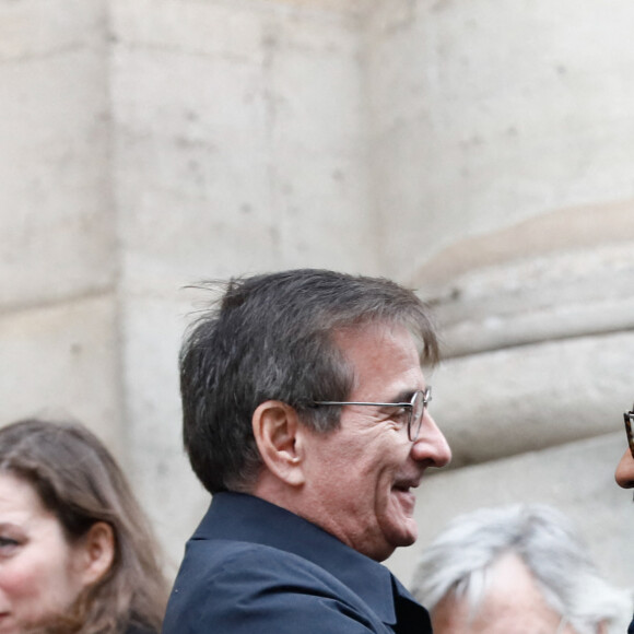 Loup-Denis Elion - Sorties des obsèques de Marion Game en l'église Saint Roch à Paris, France, le 31 mars 2023. © Christophe Clovis/Bestimage 