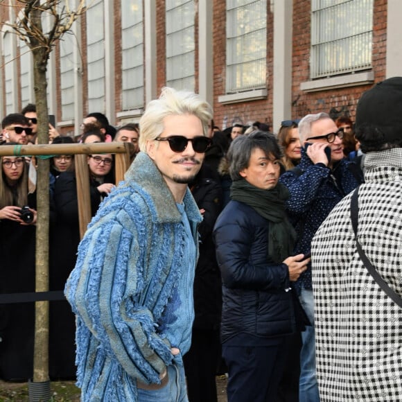 François Civil - Défilé Fendi lors de la Fashion Week Homme automne-hiver 2023/24 de Milan, Italie, le 14 janvier 2023.