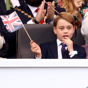La princesse Charlotte de Cambridge, le prince George - Concert du jubilé de platine de la reine devant le palais de Buckingham à Londres le 4 juin 2022. 
