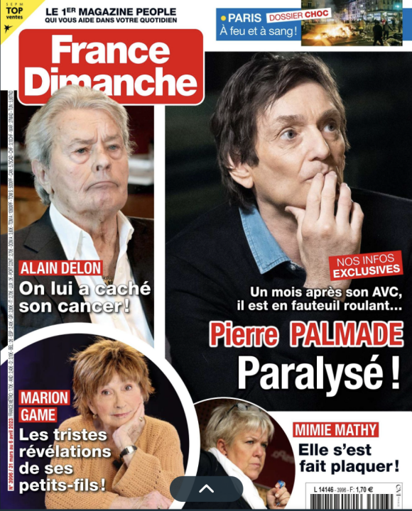 Couverture du dernier numéro de "France dimanche" paru le 31 mars 2023