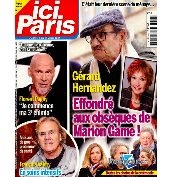 Il s'est confié sur sa maladie dans les colonnes du dernier numéro du magazine Ici Paris.
Couverture du magazine Ici Paris n°4057, paru le 5 avril 2023.