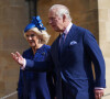  Et Kate Middleton a encore volé la vedette à tout le reste de la royal family.
Le roi Charles III d'Angleterre et Camilla Parker Bowles, reine consort d'Angleterre - La famille royale du Royaume Uni arrive à la chapelle Saint George pour la messe de Pâques au château de Windsor le 9 avril 2023.