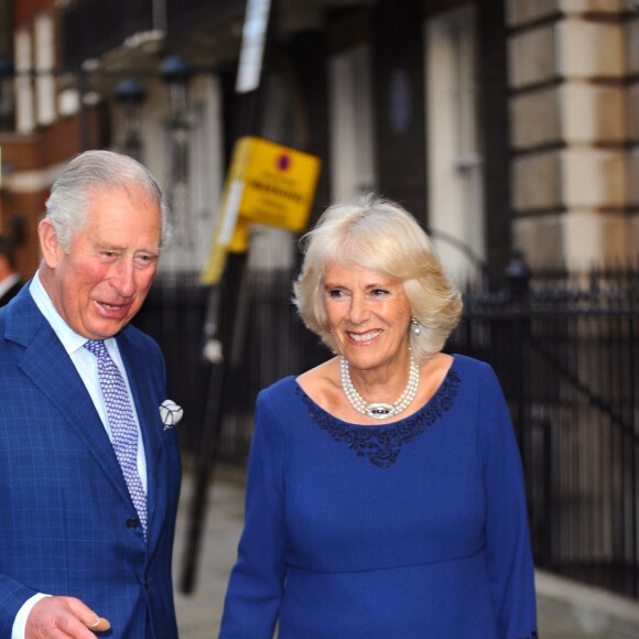 Le prince Charles, prince de Galles, et Camilla Parker Bowles, duchesse de Cornouailles, arrivent à la Spencer House dans le cadre de la célébration des 70 ans du prince Charles. Londres, le 14 novembre 2018. 