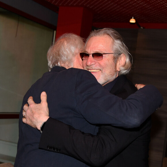 Exclusif - François Berléand, Tchéky Karyo - Soirée exceptionnelle à l'occasion du 10ème anniversaire du théâtre Anthéa à Antibes le 5 avril 2023.  ©Philippe Brylak / Bestimage 