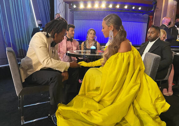 Beyonce et son mari Jay-Z lors de la 94ème Cérémonie des Oscars à Los Angeles. Le 27 mars 2022 