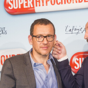Dany Boon et Kad Merad lors du photocall du film " Supercondriaque " à Berlin, le 31 mars 2014.