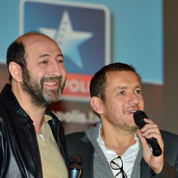 Exclusif - Kad Merad et Dany Boon à l'avant première du film "Supercondriaque"" à Braine-L'Alleud en Belgique le 19 février 2014. L'équipe du film s'est rendue à différentes avant-premières entre Bruxelles, Mons, Tournai et Braine-L'Alleud.
