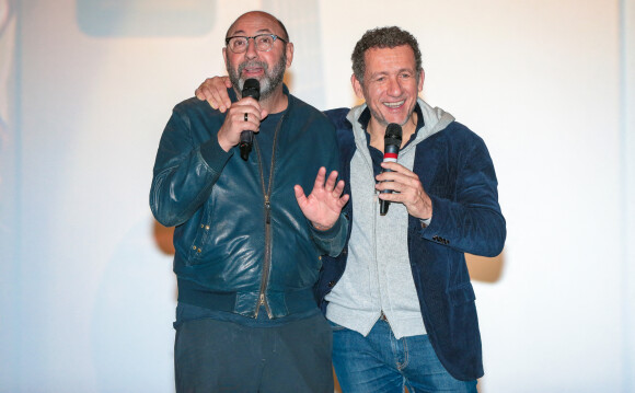 Kad Merad et Dany Boon à la première du film "La Vie pour de vrai" à Lille, France, le 1er avril 2023. © Stéphane Vansteenkiste/Bestimage