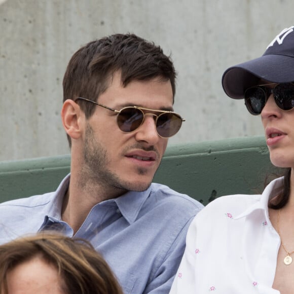 Gaspard Ulliel et son ex-compagne Gaëlle Pietri - Jour 11 - Les célébrités dans les tribunes des internationaux de tennis de Roland Garros à Paris. Le 7 juin 2017 © Jacovides-Moreau / Bestimage 