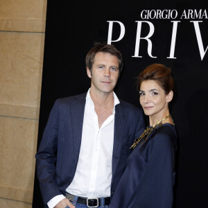Le prince Emmanuel-Philibert de Savoie et la Princesse Clotilde de Savoie (Clotilde Courau) - Photocall du defile de mode Haute-Couture Automne-Hiver 2013/2014 "Armani" a Paris le 2 juillet 2013. 