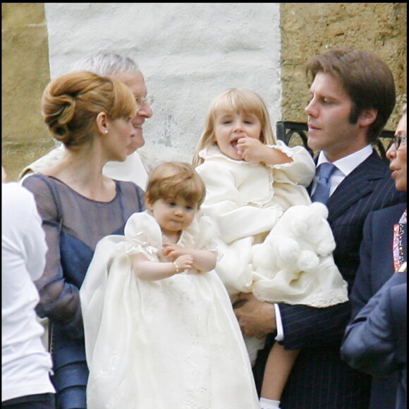 Exclusif - Luisa, la fille du prince Emmanuel Philibert de Savoie et de la princesse Clotilde de Savoie à l'église de Lauenen pres de Gstaad en Suisse