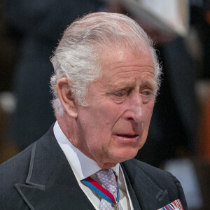 Le prince Charles, prince de Galles - Les membres de la famille royale et les invités lors de la messe célébrée à la cathédrale Saint-Paul de Londres, dans le cadre du jubilé de platine (70 ans de règne) de la reine Elisabeth II d'Angleterre. Londres.