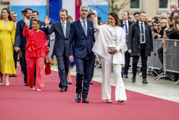 La princesse Alexandra de Luxembourg et Nicolas Bagory, le Grand-Duc Henri et la Grande Duchesse Maria-Thérésa de Luxembourg - Mariage civil de la princesse Alexandra de Luxembourg et Nicolas Bagory à la mairie de Luxembourg le 22 avril 2023.