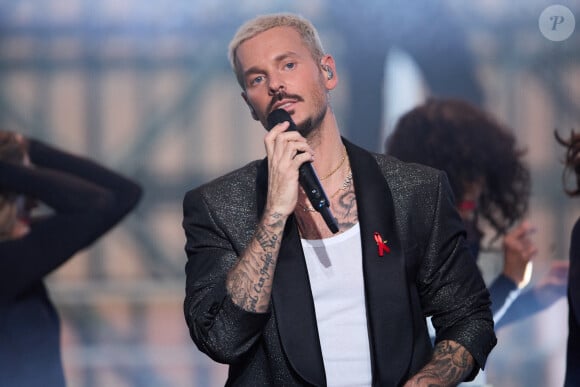 Il a avoué lui-même s'être laissé aller en mangeant n'importe quoi.
Exclusif - M.Pokora - Enregistrement de l'émission "Les 50 ans du Disco, les stars chantent pour le Sidaction" au Dôme de Paris, France, le 15 mars 2023, diffusée le 25 mars sur France 2. © Guirec-Moreau/Bestimage