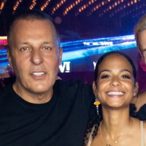 Exclusif - No Web - Jean-Roch, M. Pokora (Matt Pokora), sa femme Christina Milian - People dînent au restaurant "Gioia" avant de faire la fête au VIP Room à Saint-Tropez le 28 juillet 2022. © Hippolyte Hamonet/Bestimage 