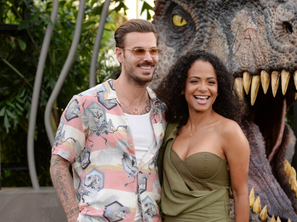 Christina Milian et son mari M Pokora (Matt Pokora) à la première du film "Jurassic World Dominion" à Los Angeles, le 6 juin 2022. 