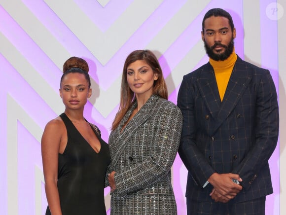 Paola Locatelli , Nawell Madani et Djébril Zonga - Photocall de la soirée de clôture du festival Series Mania 2023 à Lille le 24 mars 2023. © Stéphane Vansteenkiste / Bestimage 