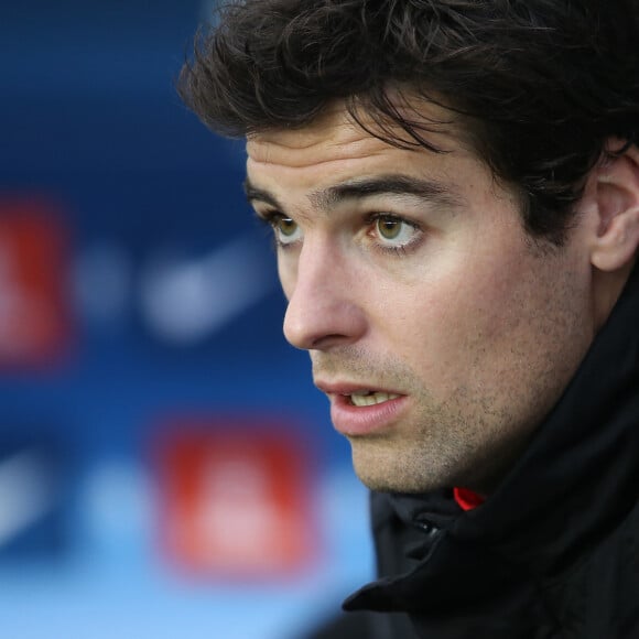 Yoann Gourcuff - People au match de football "PSG - Rennes" au Parc des Princes à Paris. Le 29 avril 2016 © Cyril Moreau / Bestimage